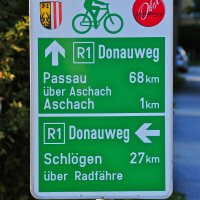 Donau routebordje